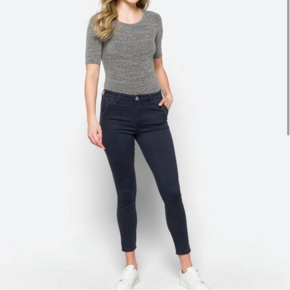 BNWT stitch fix STS Blue Ellie ankle skinny 10” rise pants in charcoal gray